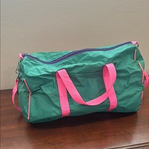 Stylish Green and Pink Women's Bag